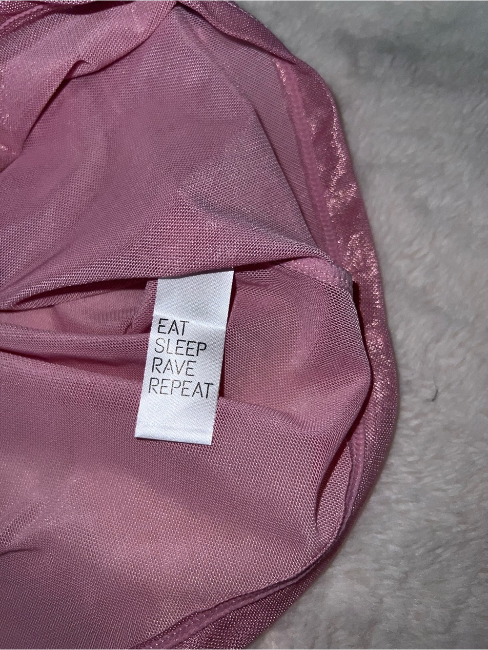 dELiA*s Pink Shimmer Crop Top with Tassel Pasties - Picture 10 of 11